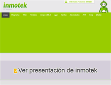 Tablet Screenshot of inmotek.com